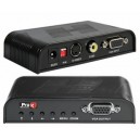 Conversor Vídeo VGA P/ VGA+rca+audio PROK