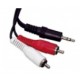 CABO JACK 3,5MM ST / 2 RCA MACHO 1,5M