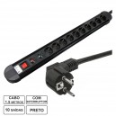 Tomada Elétrica C/ 10 Saídas Interruptor Proteção 1.5m Edh