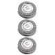 Conjunto (3x) Laminas Compativel C/ Philips HQ30 