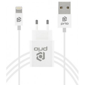 Carregador USB 5V 2A 12W C/ Cabo Lightning Compativel C/ Iphone,Apple Prio (Branco)