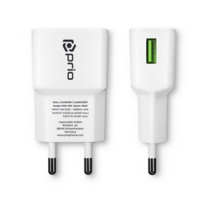 Carregador Universal USB 5V 2,4A 15W Prio (Branco)
