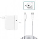 Carregador USB Type C -5V,9V,12V,15V,20V - 30w C/Cabo Universal Compativel C/ Macbook