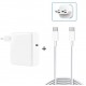 Carregador USB Type C -5V,9V,12V,15V,20V - 30w C/Cabo Universal Compativel C/ Macbook