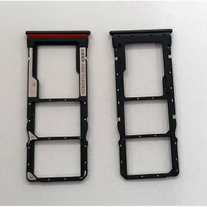 Suporte Cartão SIM Tray Compatível c/ Xiaomi Redmi Note 9 PRETO