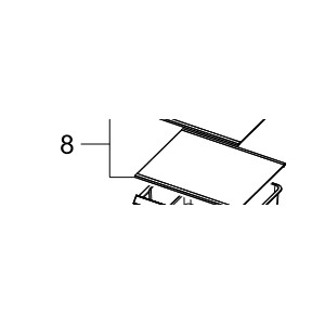 Prateleira de Vidro Interm&eacute;dia (1Unidade) Samsung DA97-16363J