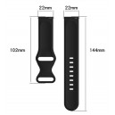 Bracelete compativel Xiaomi Mi Watch Color 2 22mm Preta