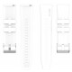 Bracelete silicone branca para Huawei GT3 42MM