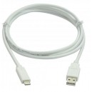 Cabo USB type C 1 metro Branco 