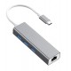 Adaptador USB-C / Type-C para RJ45 / 3 USB 