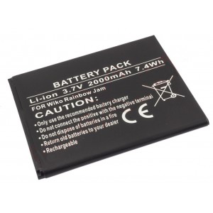 Bateria compatível c/ Wiko Lite 5222 2000mAh / 3.7V / 7.4WH / Li-ion 