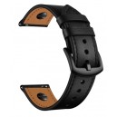 Bracelete em couro compatível c/ Huawei GT2E/GT2 em preto