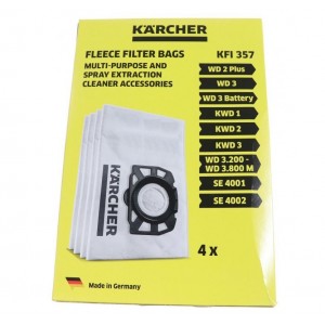 SACO ASPIRADOR FIBRA WD 2/3 4 PCS KÄRCHER