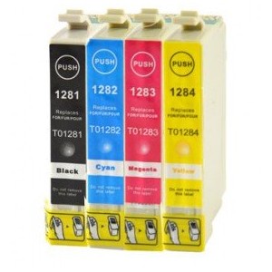 Pack Tinteiros compat&iacute;veis c/ T1281, T128BK, T1282, T1282C, T1283, T1283M, T1284, T1284Y
