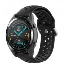 Pulseira Silicone (Preta) compatível c/ Huawei Watch GT 46mm / 42mm / GT2 46mm 22mm
