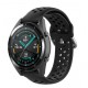Pulseira Silicone (Preta) compatível c/ Huawei Watch GT 46mm / 42mm / GT2 46mm 22mm