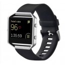 Bracelete Silicone Preta compativel C/ Fitbit Blaze