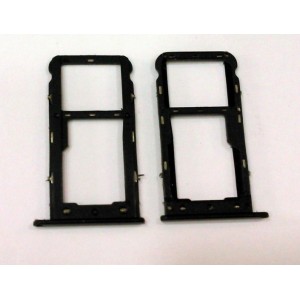 Suporte Cartão SIM + Micro SD Preto Compatível c/ Huawei Y6 Pro 2017 / P9 Lite Mini / Nova Lite 2017