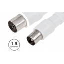Cabo coaxial de antena macho / fêmea 1,5m