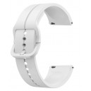 Bracelete Branca de silicone compatível c/ Samsung Galaxy Watch 4 Classic 46mm