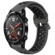 Bracelete Silicone Preta para Huawei Watch GT 46mm / 42mm 22mm 