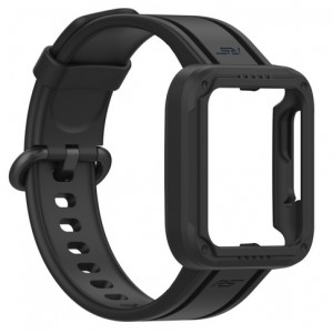 Bracelete silicone Preta compatível c/ Xiaomi Mi Watch 2 Lite