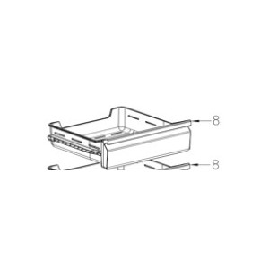 Gaveta Superior ou Intermédia (1 unidade) Congelador Kunft KC5212