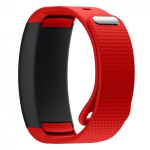Bracelete Silicone Tamanho L Compativel c/ Samsung Gear Fit2 Pro (Vermelho)