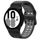 Pulseira Silicone Preta+ Cinza Compatível c/ Samsung Galaxy Watch 4 40mm (sm-r860)