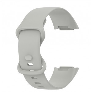 Bracelete Silicone Cinza Compativel c/ Fitbit Charge 5