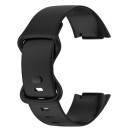 Bracelete Silicone Preta Compativel c/ Fitbit Charge 5