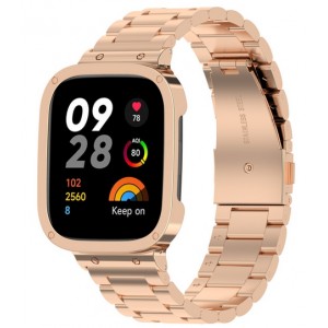 Bracelete (Rose Gold) compatível c/ Xiaomi Redmi Watch 3 / Mi Watch Lite 3