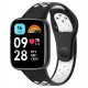 Bracelete Preta e Branca Compatível c/ Xiaomi Redmi Watch 3 Lite / Watch 3 Active