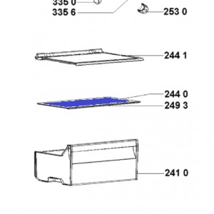 Prateleira Inferior Frigorífico Hotpoint-Ariston 481010463485