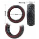 Pneu Rigido 8,5 x 2.5-3.0 c/ Listras Vermelhas
