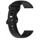 Bracelete Silicone Preta Compatível c/ Garmin Forerunner 245 20mm 