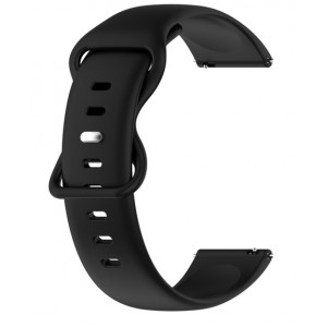 Bracelete Silicone Preta Compatível c/ Garmin Forerunner 245 20mm 