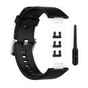 Bracelete Silicone Preta Compatível c/ Huawei Watch Fit