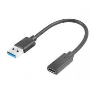 Cabo Adaptador USB-C 3.1 Fêmea/USB-A Macho 15cm