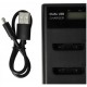 Carregador de 2 Baterias (Micro USB / Type C)