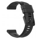 Pulseira Preta Silicone Compatível c/ Garmin Fenix 5 Plus 22mm