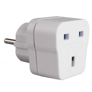 Ficha Adaptadora Viagem Schuko / Inglesa 16A SOLERA