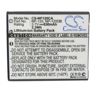 Bateria Compatível c/ Casio NP-120 