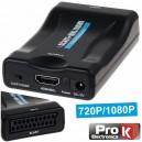 Adaptador SCART P/ HDMI/Mhl 720p/1080p C/Alimentador
