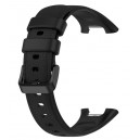 Pulseira compativel com Xiaomi Mi Band 7 Pro preta estilo couro