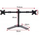 Suporte de 2 Monitores de Mesa Ajustavel 10-27 polegadas