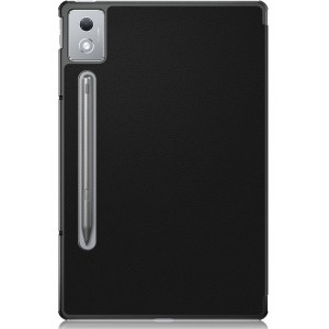 Capa Couro Preta Dobravel Compatível c/ Lenovo Tab P12 12.7