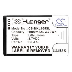 Bateria Compatível BL-L5J 3,7V 1000MAH