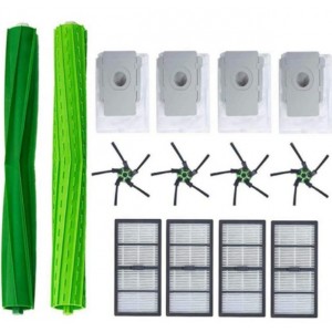 Conjunto (14pcs)Acessorios Compativel C/ Roomba Serie S,S9, S9+(Filtros Hepa,Esc