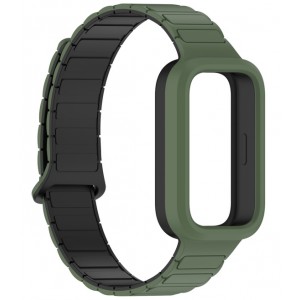 Bracelete Preta + Verde Compatível c/ Xiaomi Band 9 Active